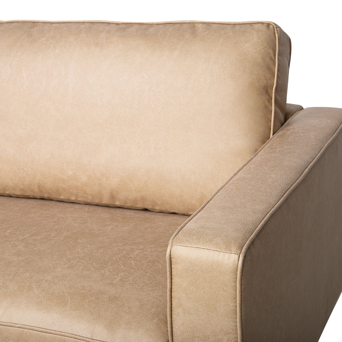Sofa dla 3 osób SAVALEN Ekoskóra Beżowy