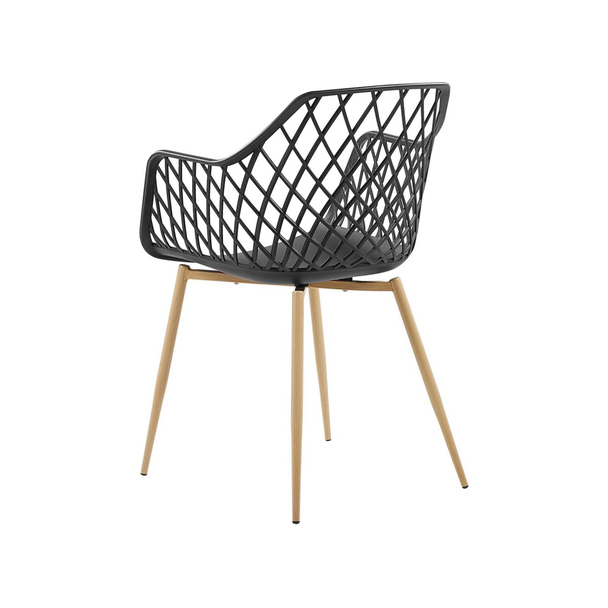 Zestaw 2 krzeseł do jadalni czarny NASHUA