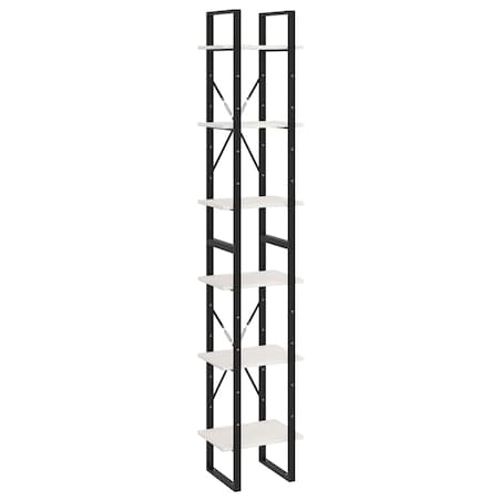 vidaXL Wysoki regał, biały, 40x30x210 cm, lite drewno sosnowe