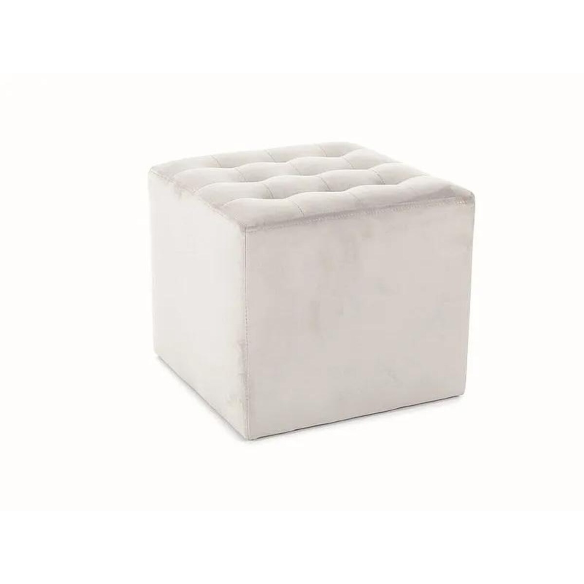 Pufa LORI VELVET jasnoszara
