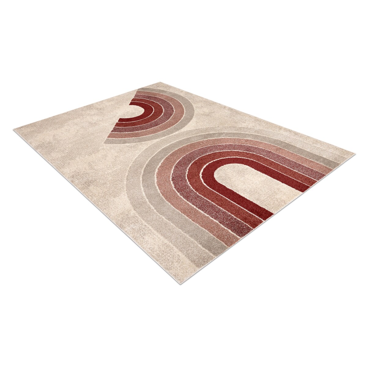 Dywan FUSION 0807 krem / bordo - 240x330 cm