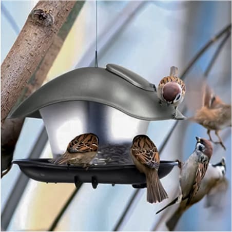 Karmnik Dla Ptaków 25X18 Cm Stojący Wiszący Na Zimę Plastikowy Square Budka