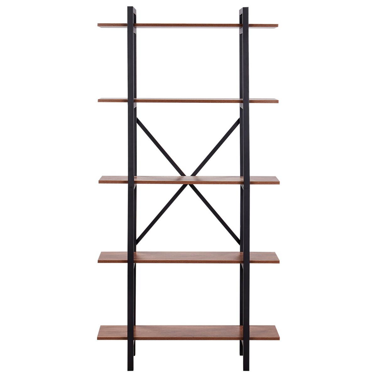 Regał 5 półek DARBY 180 cm Ciemnobrązowy