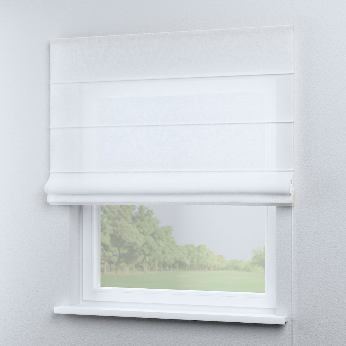 Roleta rzymska Capri 120x160 prześwitująca biała