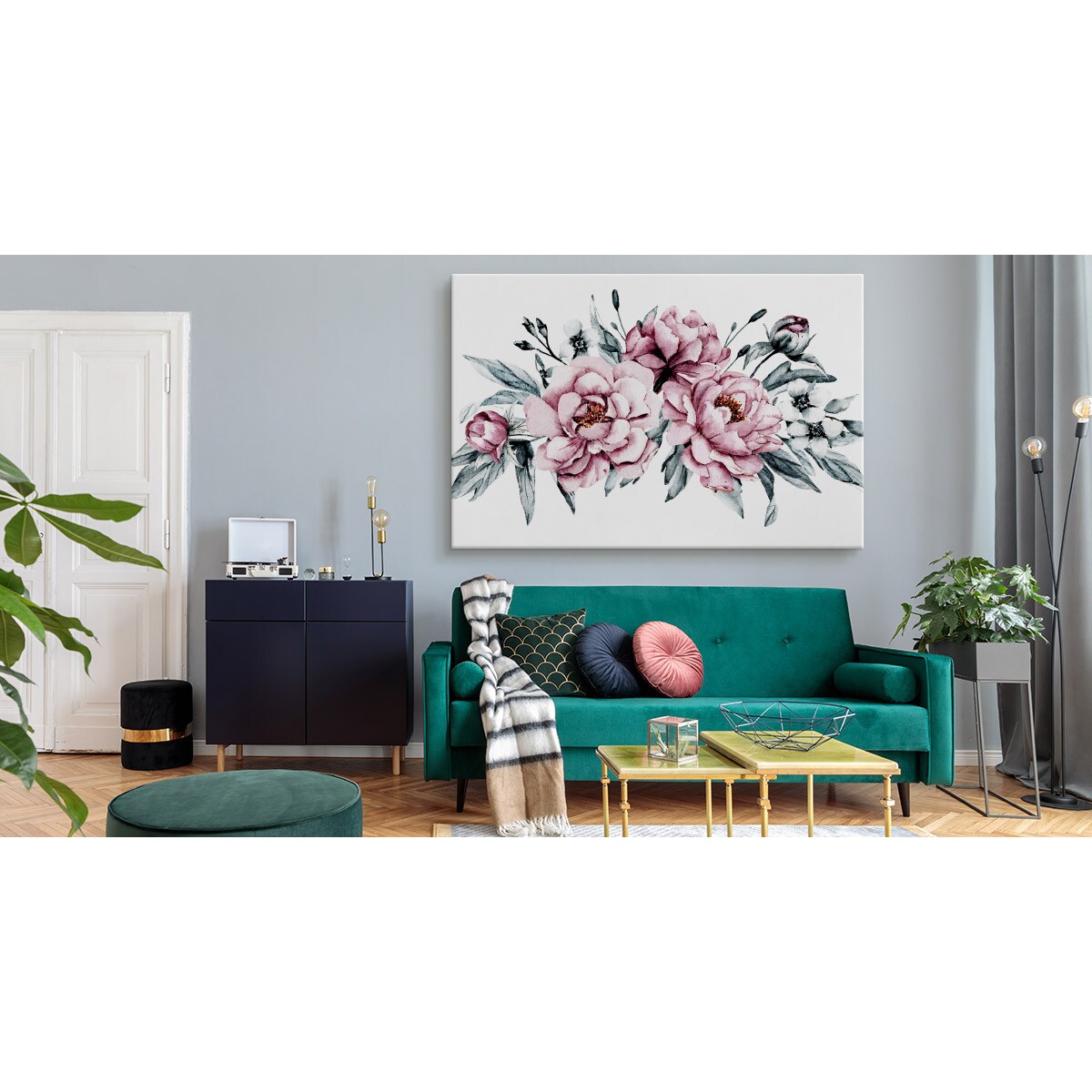 Obraz Na Płótnie Różowe Piwonie 120x80cm