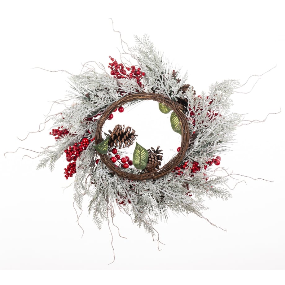 Wieniec wianek świąteczny oszroniony Ø60 cm