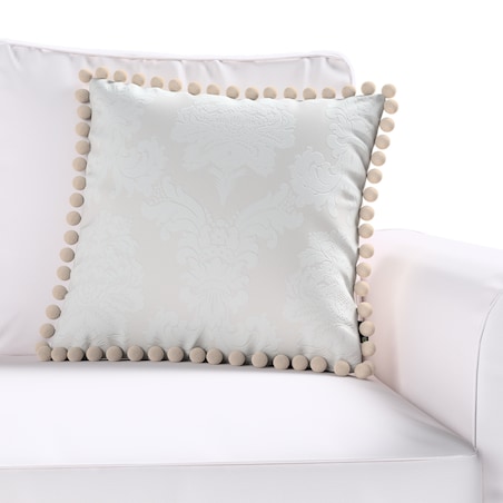 Poszewka Wera na poduszkę 45x45 liście akantu na jasno-popielatym tle