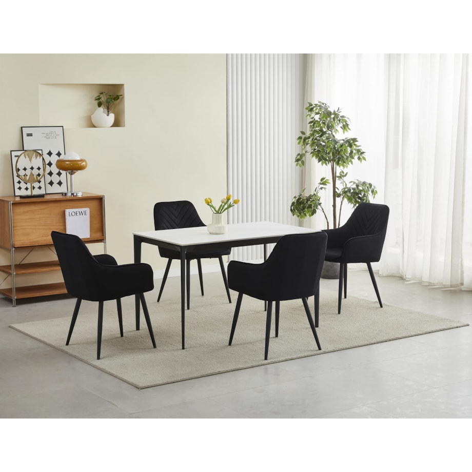 Krzesło Do Jadalni Kuchni Salonu Nana Czarne