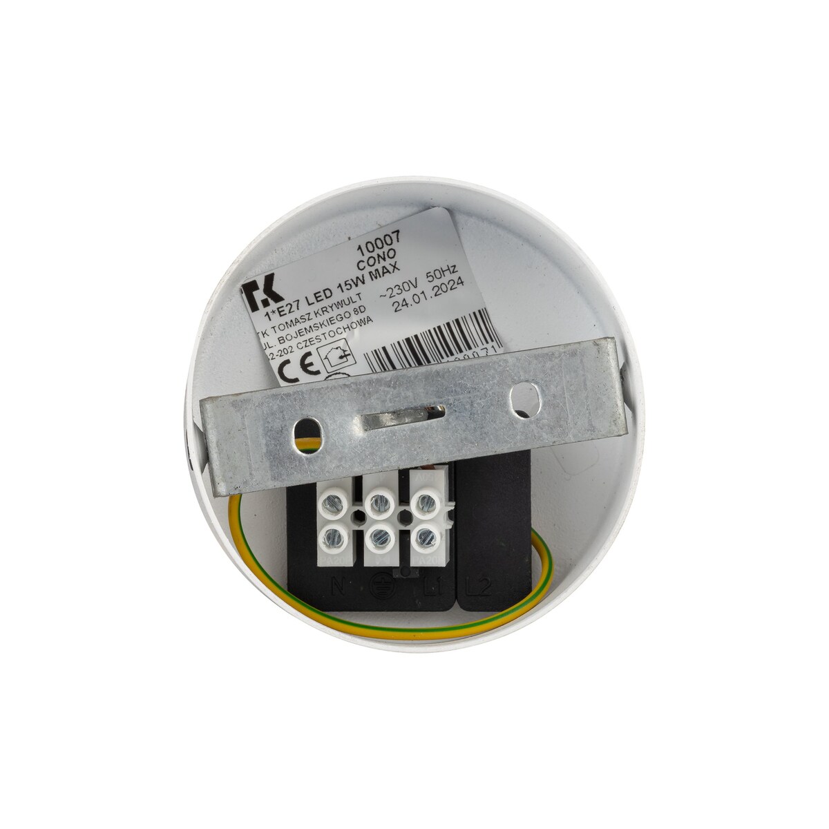 Lampa wisząca biała TK Lighting CONO WHITE 10007 E27 regulowana do salonu kuchni jadalni
