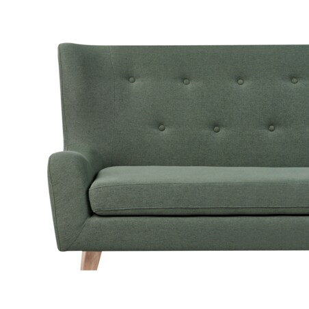 Ławka tapicerowana 2-osobowa zielona SKIBBY