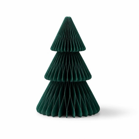 Papierowa dekoracja choinka Bożonarodzeniowa składana, zielona 30cm WOZ63