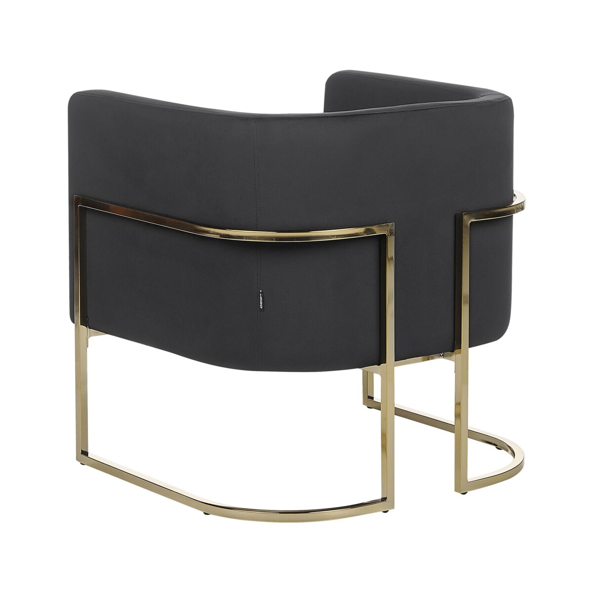 Fotel welurowy czarny SIRKKA