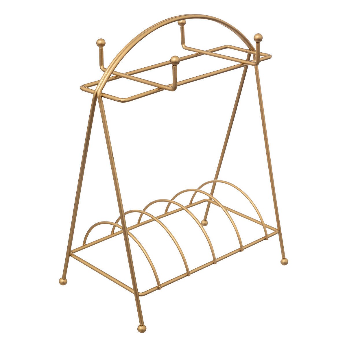 Zestaw do kawy: 4 porcelanowe kubki i spodki, na stojaku FLORAL, 170 ml