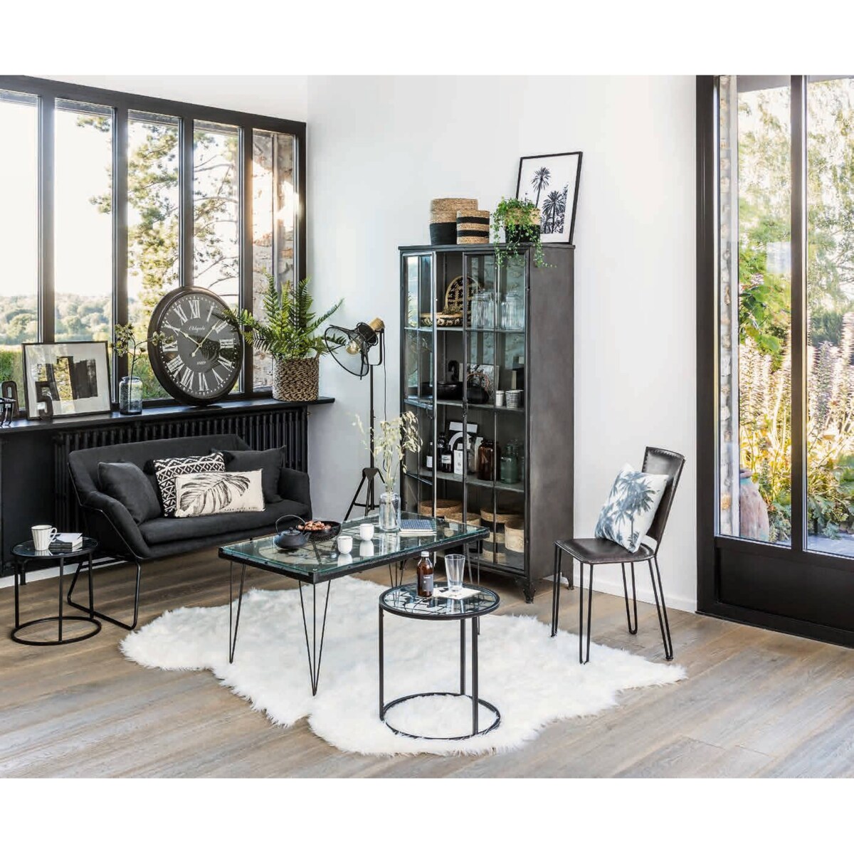 Kosz pleciony z juty, 4 sztuki w komplecie