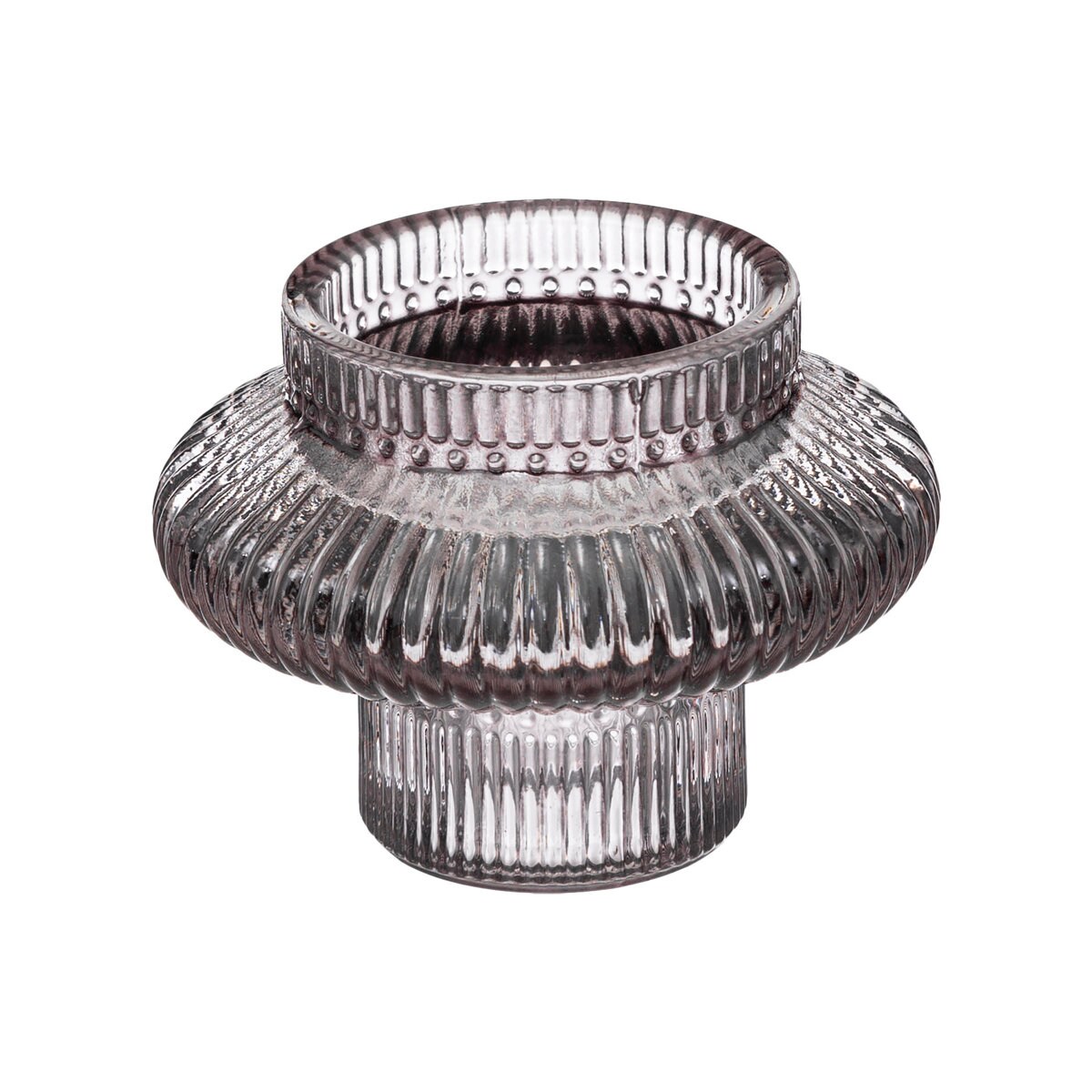 Świecznik szklany NIGHT, 3 sztuki w komplecie