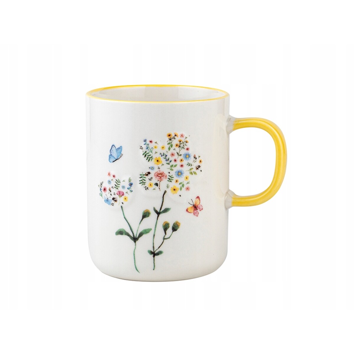 KUBEK CERAMICZNY 2x 390 ml łąka kwiaty wielkanoc na kawę herbatę napoje