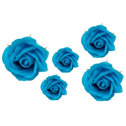 KWIATY MYDLANE pachną 5szt CIEMNY NIEBIESKI róża na bukiet box upominek