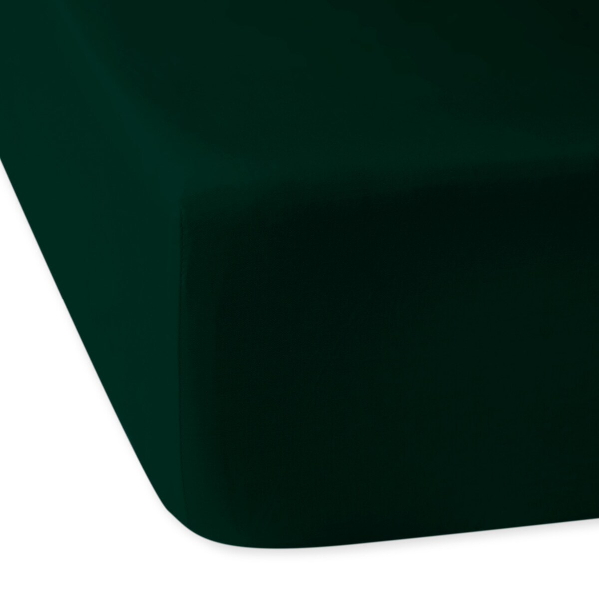 Prześcieradło z bawełny satynowej z gumką 200x220 kolor butelkowa zieleń