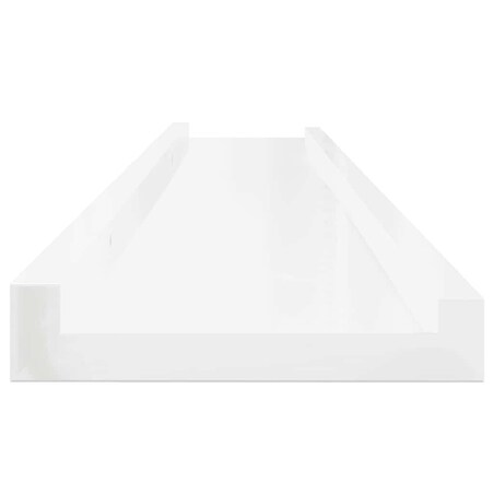 vidaXL Półki ścienne, 4 szt., wysoki połysk, białe, 100x9x3 cm