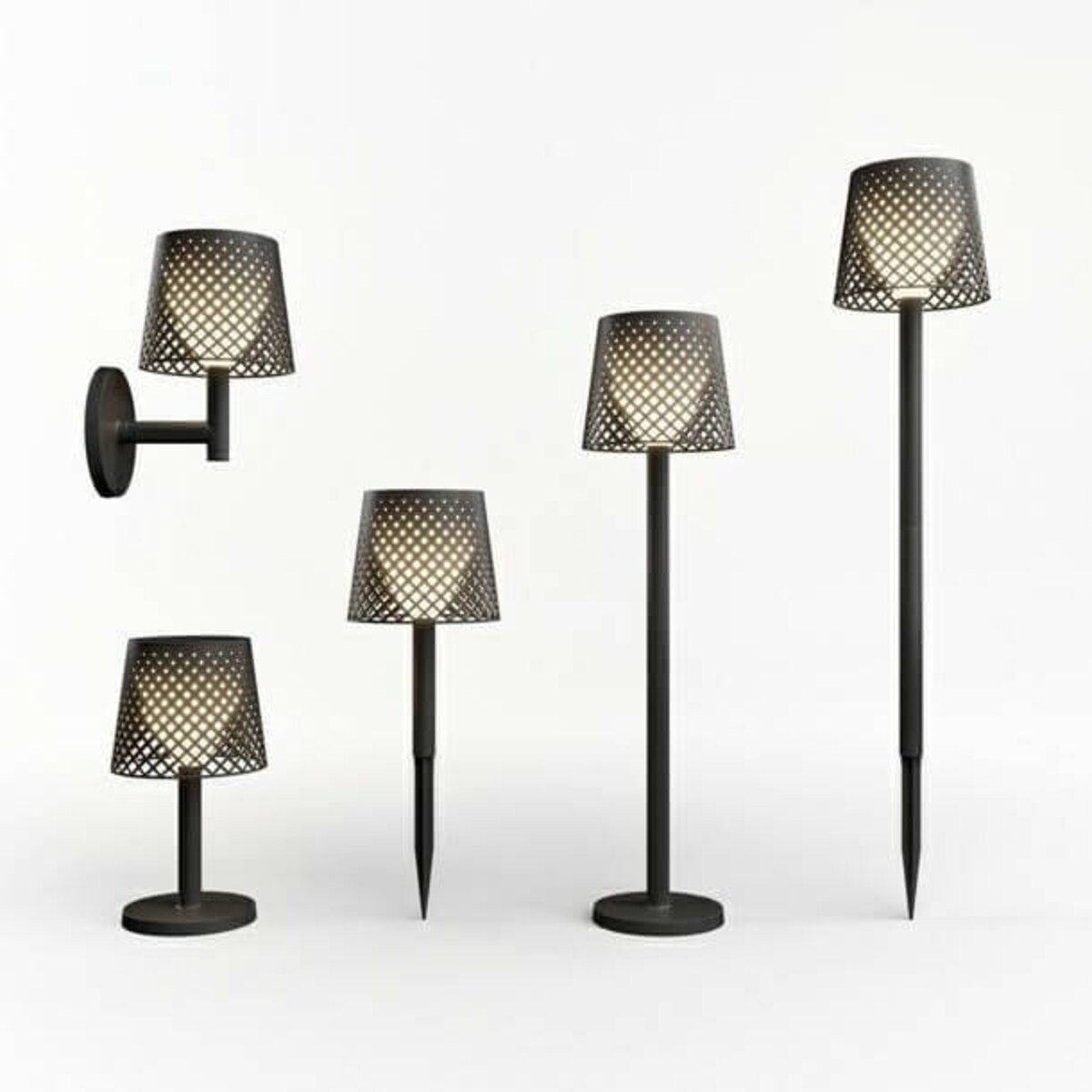 Wielofunkcyjna lampa ogrodowa Greta LUMGRE080NXSWNW King Home IP65 czarny