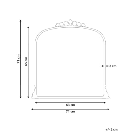 Lustro ścienne 71 cm Złoty LIVRY