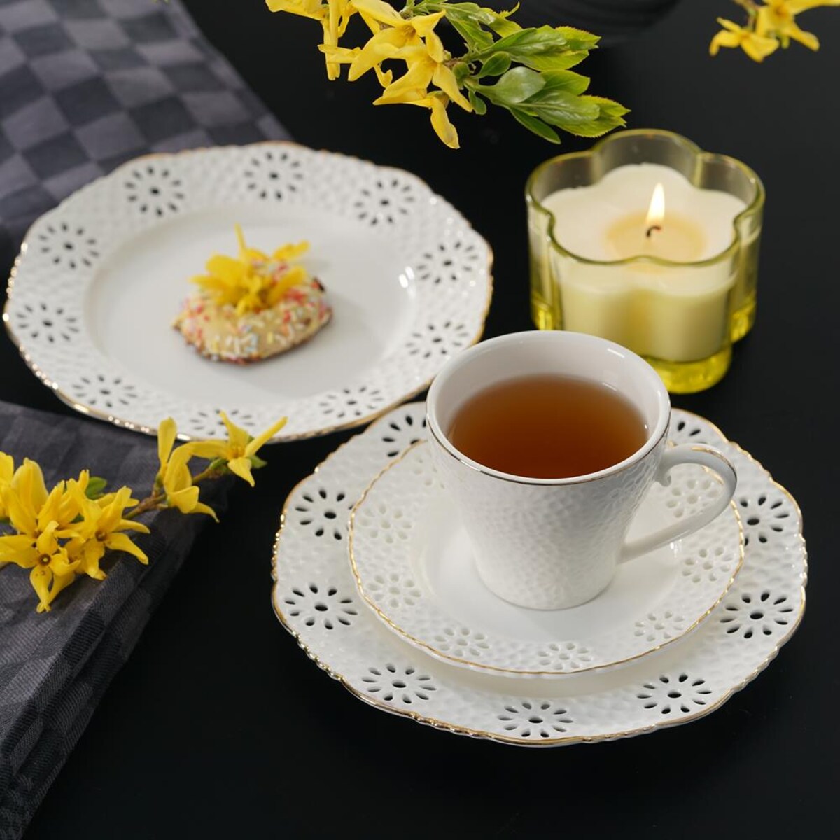 VILLA ITALIA Talerzyk deserowy 18,5 cm porcelanowy LORETTA