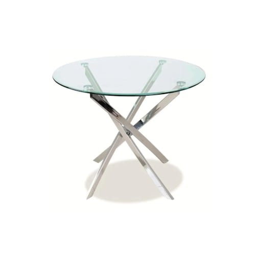 Stół okrągły AGIS 90x90 srebrny