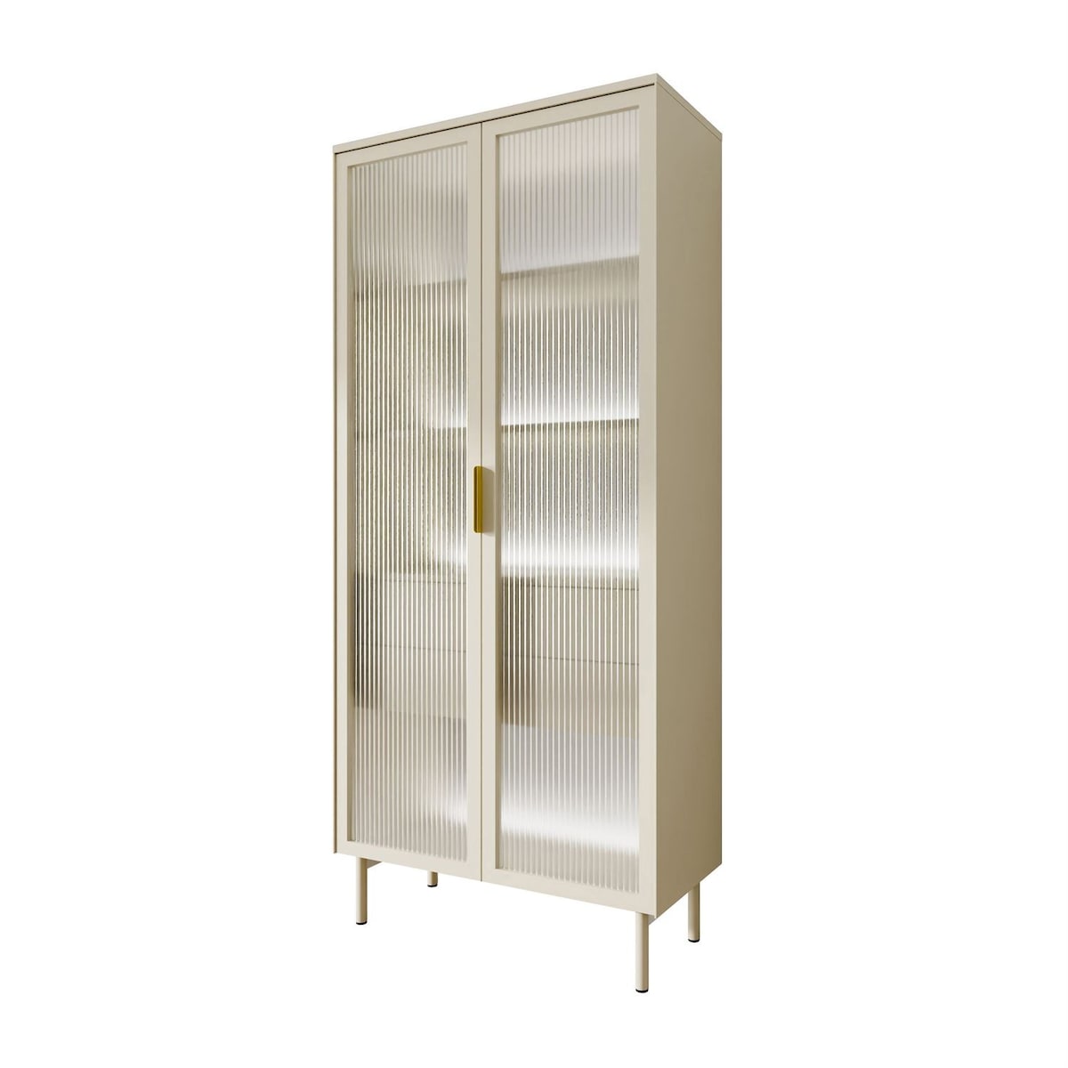 Witryna LINEA z oświetleniem LED, kaszmir