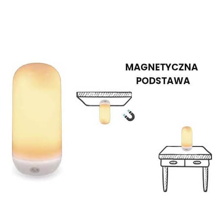 Tarasowa lampka stołowa z magnesem Candy LUMCND019BXWLNW King Home IP54 biała