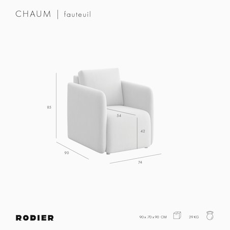 Fotel Chaum szary