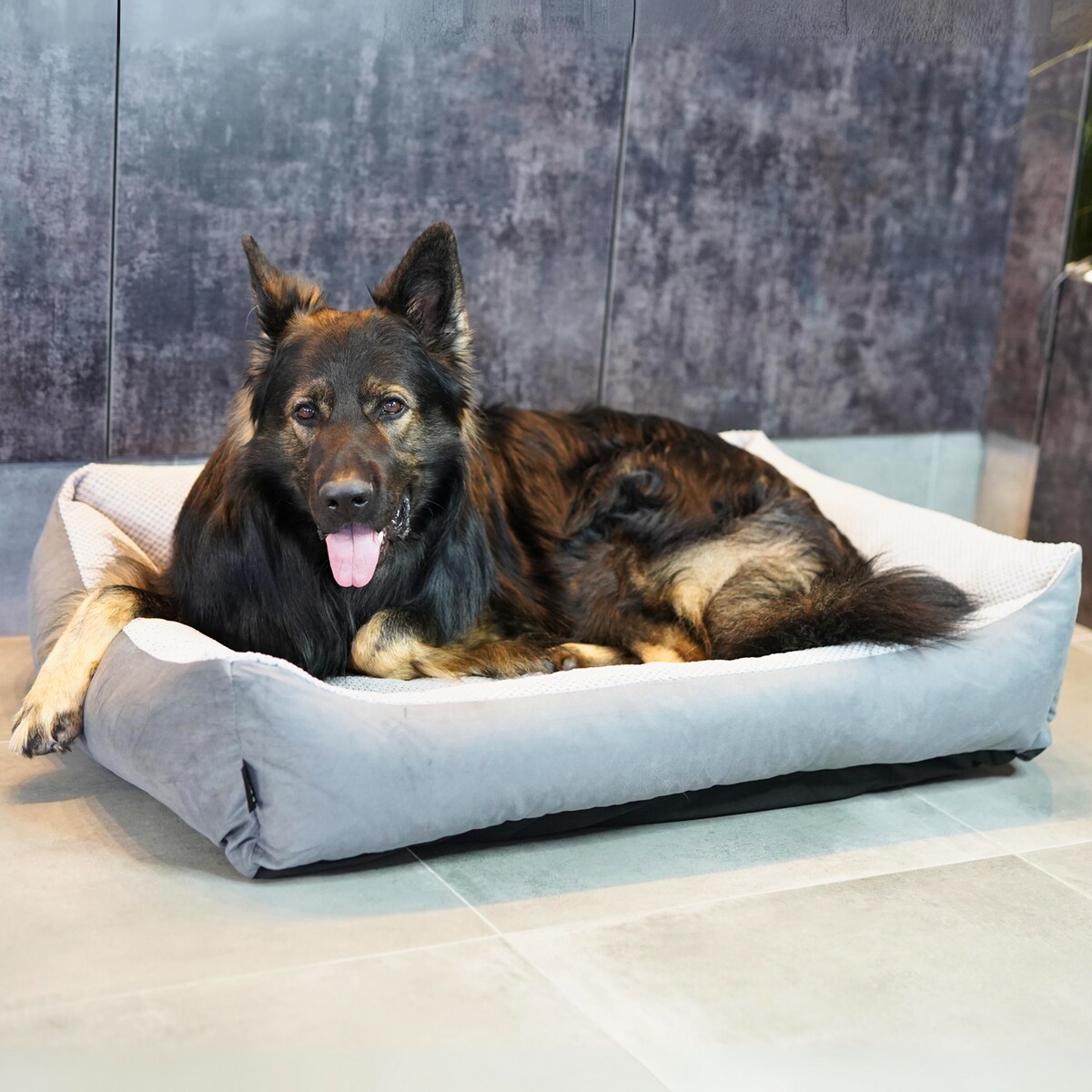 Przytulne legowisko dla psa TEO, 60x40 cm, Szary