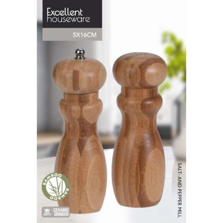 Młynek do pieprzu i soli NATURAL, 16,5 cm