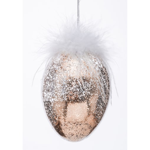 Dekoracja wielkanocna - jajko do stroików 12x8x8 cm PASKADAG złote