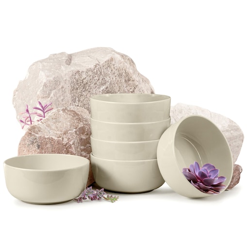 KONSIMO VICTO Zestaw misek dla 6 osób (6 elementów) beżowy