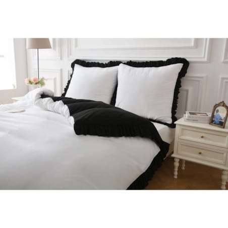 Pościel mikrofibra dwukolorowa z falbanką 200x220 cm