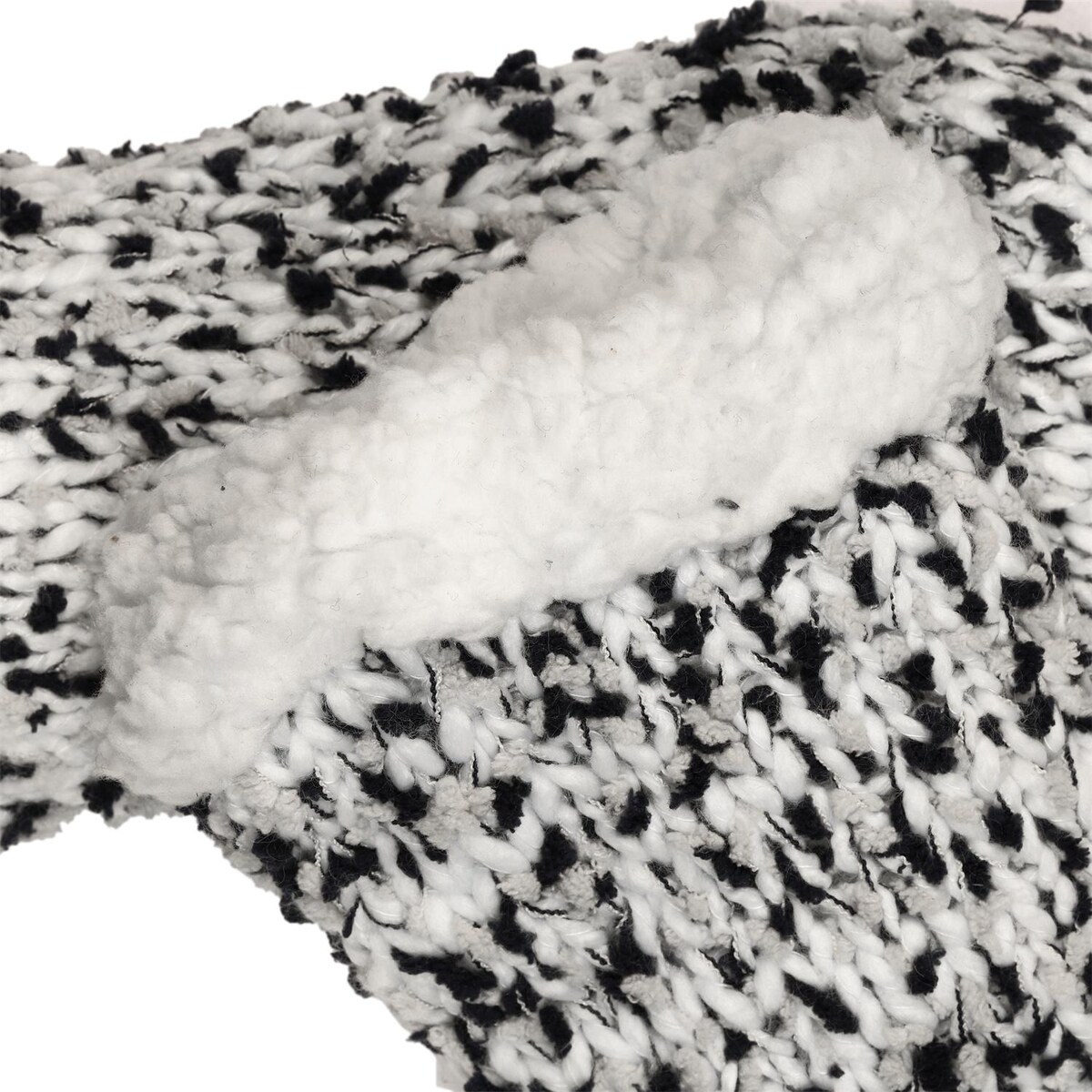 SKARPETY OCIEPLANE z wykończeniem Sherpa szare