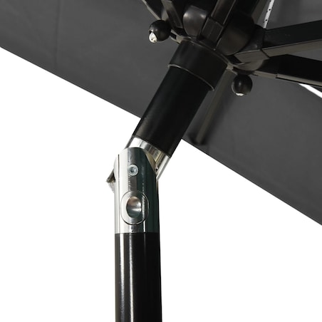 vidaXL 3-poziomowy parasol na aluminiowym słupku, antracytowy, 2x2 m