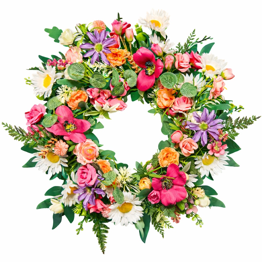 Wianek wiosenny MEADOW 45 cm stroik wielkanocny