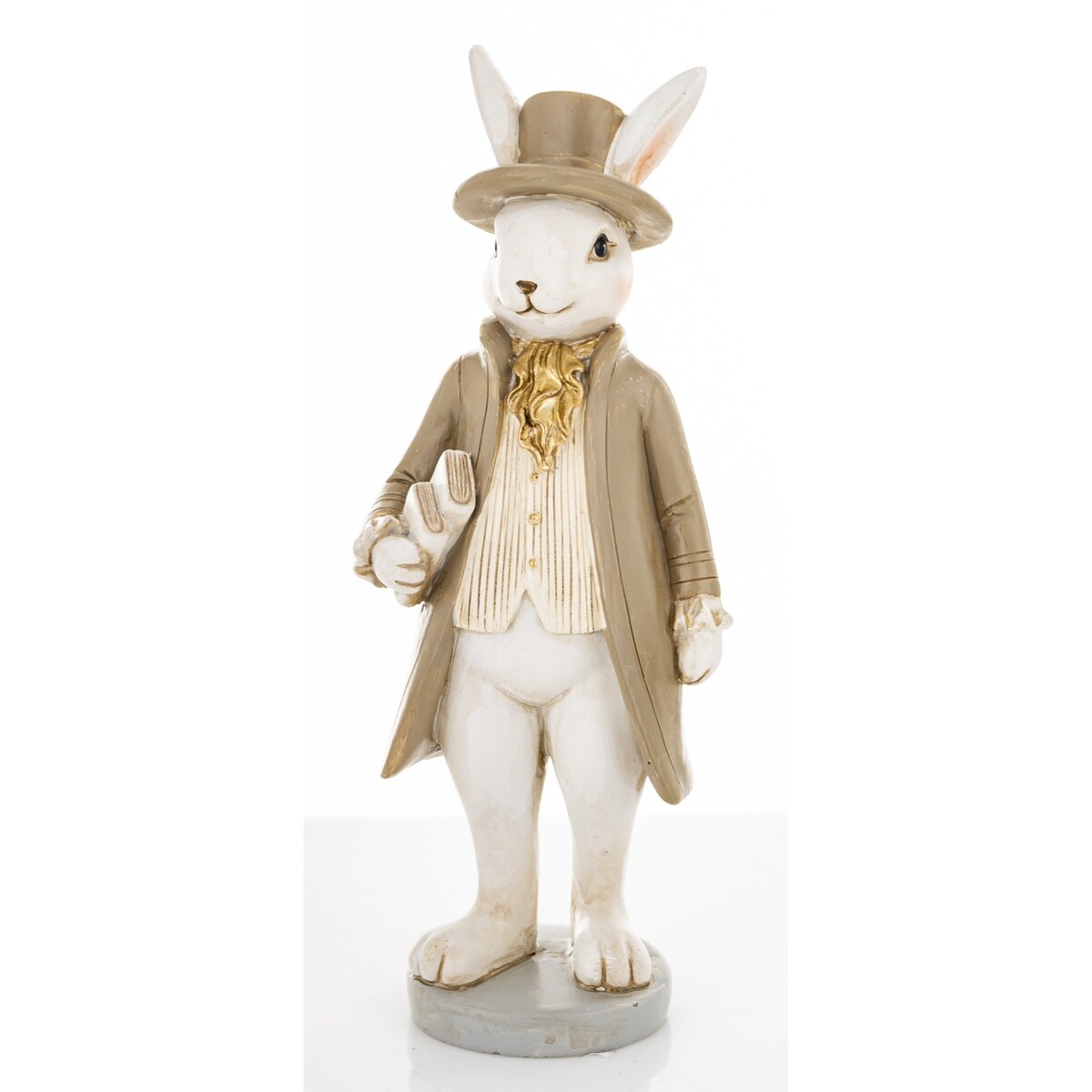 Dekoracja - królik w kapeluszu 20x7,5x7,5 cm SONRA-3 ze skryptami pod pachą