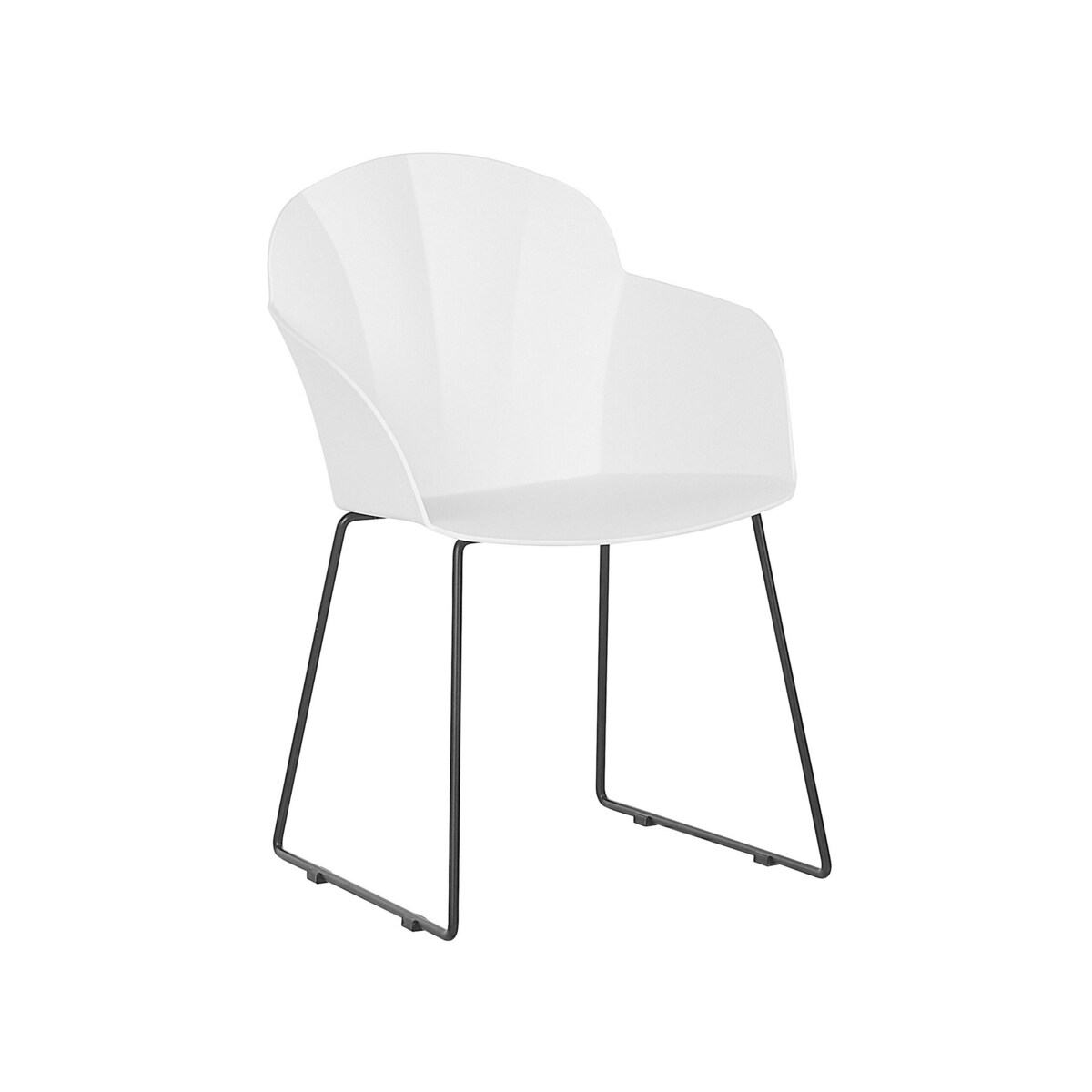 Zestaw 2 krzeseł do jadalni biały SYLVA