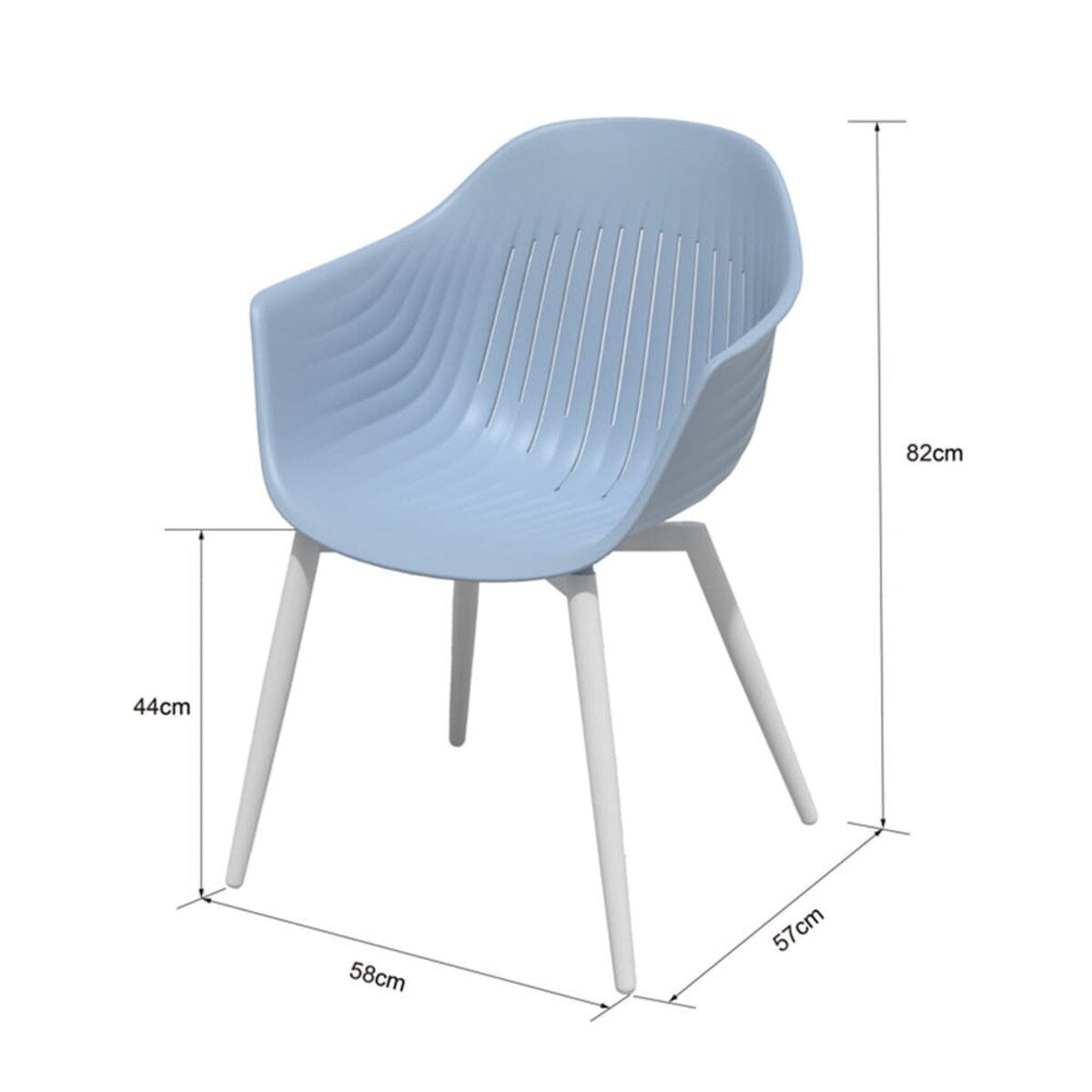 Krzesło ogrodowe niebieskie Ballena