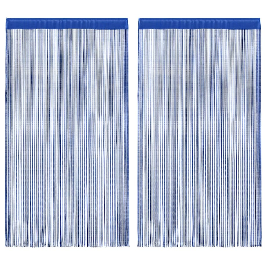 vidaXL Zasłony sznurkowe, 2 sztuki, 100 x 250 cm, niebieskie