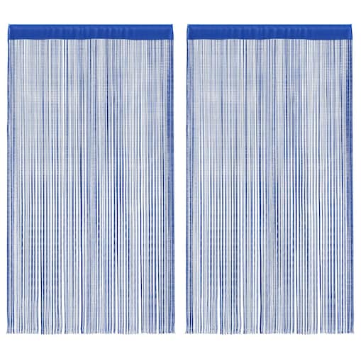 vidaXL Zasłony sznurkowe, 2 sztuki, 100 x 250 cm, niebieskie