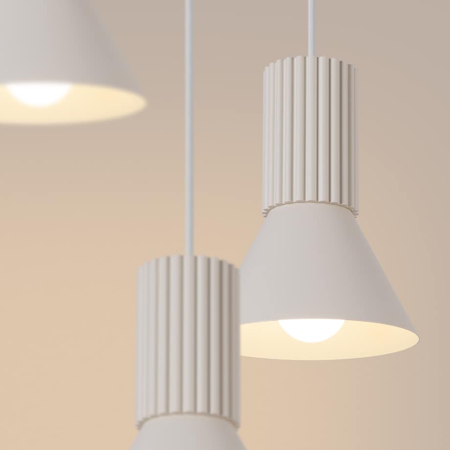 Lampa wisząca ESTRIA 3P beżowa