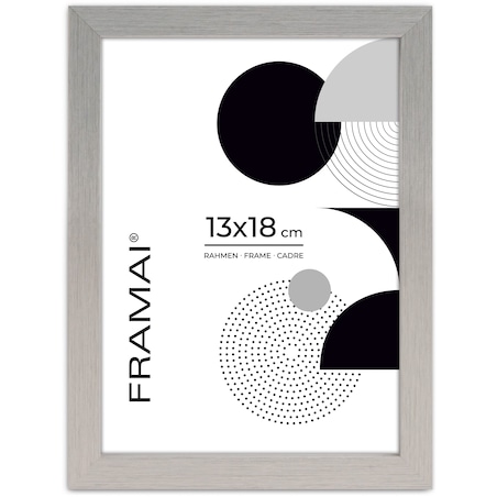 Srebrna ramka na zdjęcia 13x18 cm rama MDF ramki do zdjęć 18x13 cm FRAMAI®