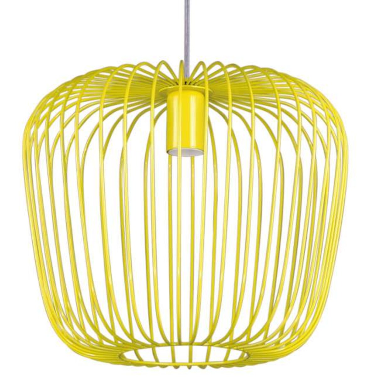 Druciana LAMPA wisząca K-4103 Kaja metalowa OPRAWA dziecięca industrialny ZWIS klatka żółta