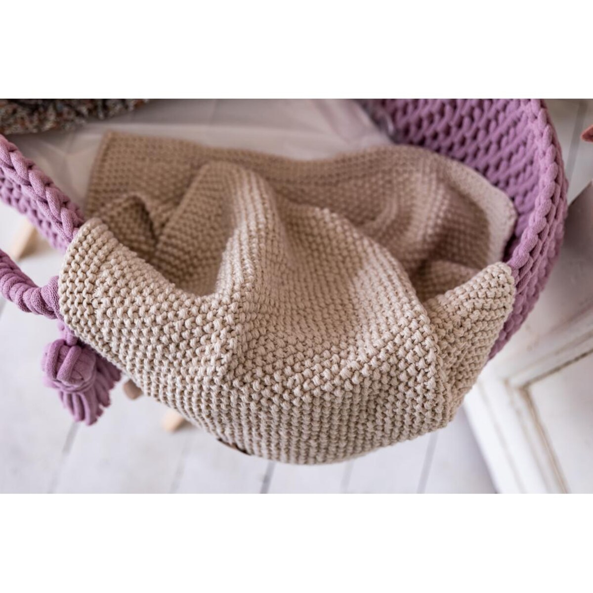 Kocyk Sensoryczny dla Noworodka- Beżowy - 70x50cm