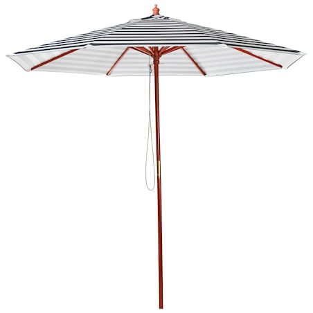 Parasol ogrodowy 260 cm FERENTILLO Czarny/ biały
