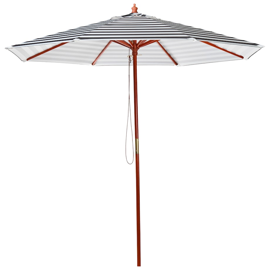 Parasol ogrodowy 260 cm FERENTILLO Czarny/ biały