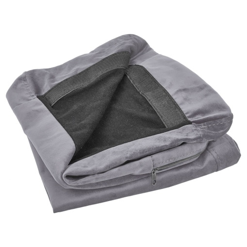 Pokrowiec na fotel welurowy szary BERNES